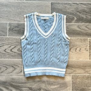 moon&madison blue and white sweater vest!